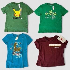 Bundle of 4 NWT Kids Graphic Tees (Size 8 / M)